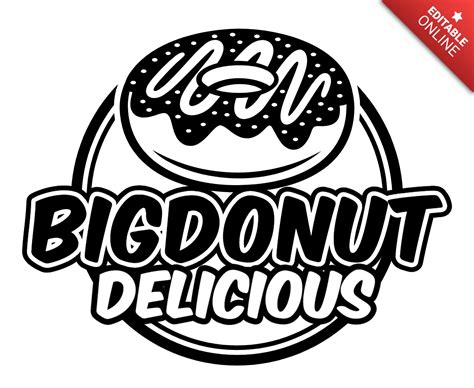 Delicious Big Donut Logo Design Template Free Design Template