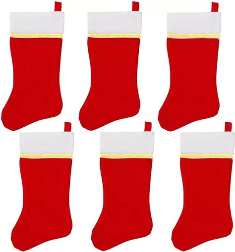 Amazon 6 PCS Felt Christmas Stockings Bulk Large CXmas Fireplace