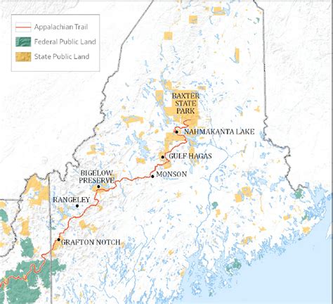 Appalachian Trail Maine Map Shane Darlleen