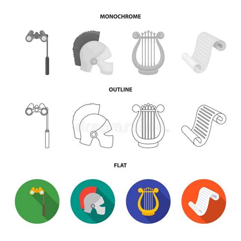 Theater Set Icons In Outline Style Big Collection Of Theater Vector