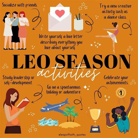 Leap Of Faith Astrology On Instagram LEO SEASON ACTIVITIES