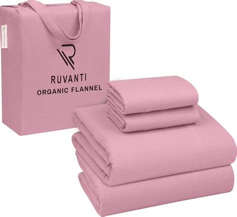 Ruvanti Organic Flannel Sheets Super Soft Comfortable Cotton