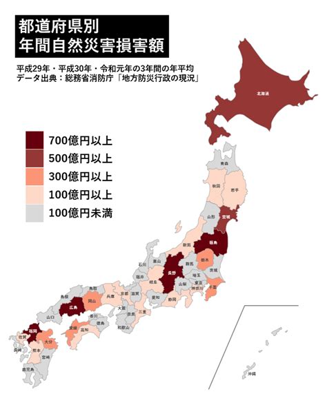 都道府県別に見る「自然災害損害額」と「災害への関心度」 【公式】スペクティ（株式会社spectee）