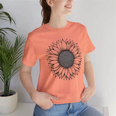 Sunflower Shirt Floral Tee Shirt Flower Shirt Garden Shirt Womens