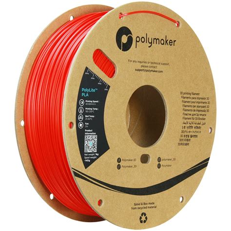 Polylite Pla Red Mm Kg Rulle Prigo Dk