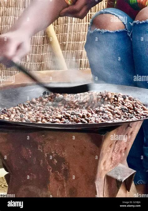 Roasting Coffee in a small traditional Ethiopian coffee shop Stock ...