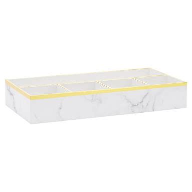 Paper Desk Accessories - White Marble | Desk Decor | Pottery Barn Teen