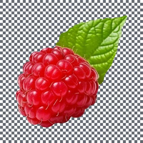 Premium PSD Fresh Single Raspberry Isolated On Transparent Background