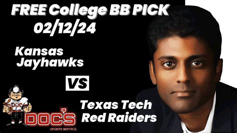 College Basketball Pick Kansas Vs Texas Tech Prediction 2 12 2024