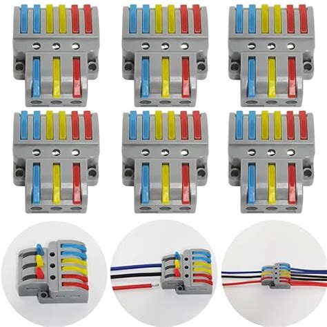 Bornes de Connexion CTRICALVER 6 Pcs Connecteur électrique avec levier