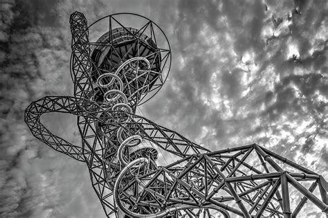 The Arcelormittal Orbit Monochrome Photograph by David Pyatt - Fine Art ...