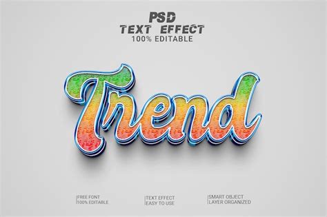 Fichier Psd D Effet De Style De Texte De Tendance Psd Premium