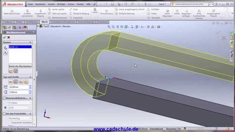 Solidworks Tutorial Deutsch Grundlagen Lernvideo Sheetmetal Blech