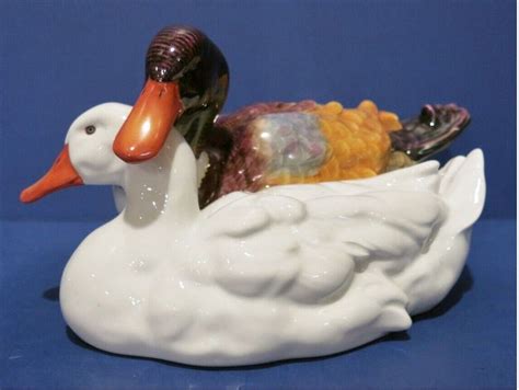 Large Herend Ducks 15 Inch Long Herend Hungary Loving Duck Etsy