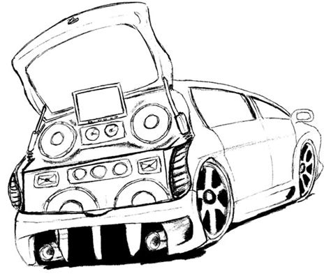 Desenho De Carro Som Para Colorir Tudodesenhos