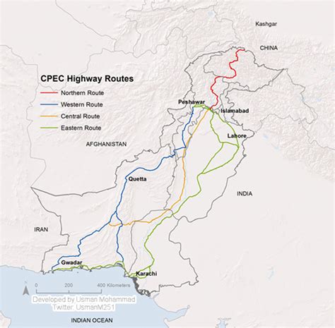 China Pakistan Economic Corridor Map Vestfecol