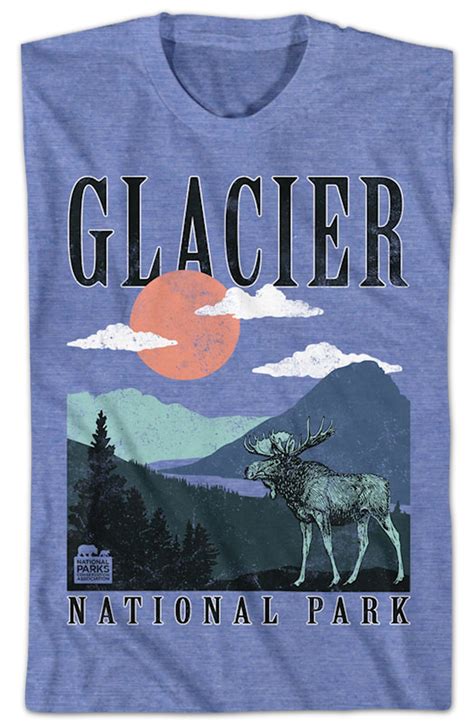 Retro Glacier National Park T Shirt