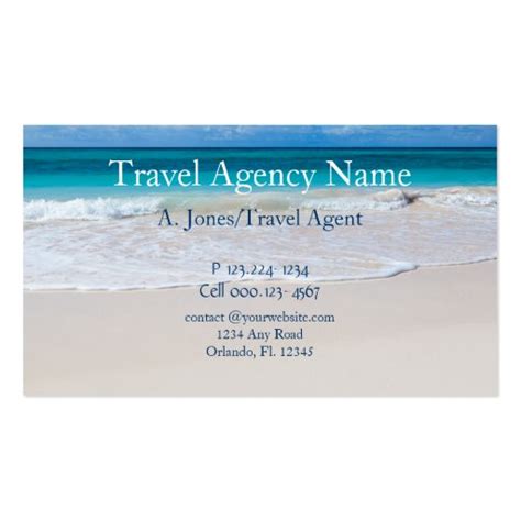 Travel Agency Double Sided Standard Business Cards Pack Of 100 Zazzle