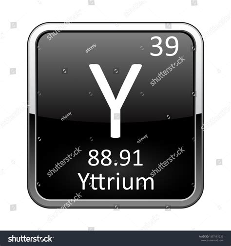 Yttrium Symbolchemical Element Periodic Table On Stock Vector Royalty