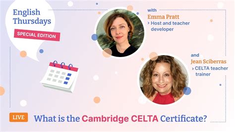 What Is The Cambridge Celta Certificate Youtube