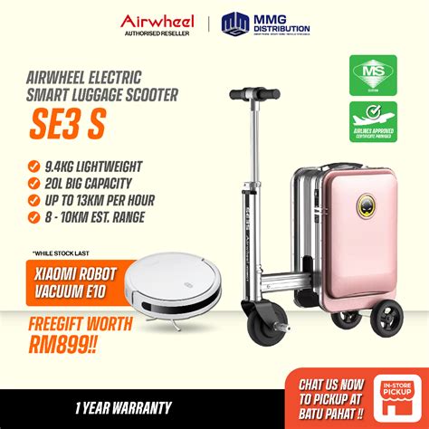 [ Pickup ] Airwheel Se3s 20l Smart Riding Case Mobility Scooter Electric Luggage Travel Case