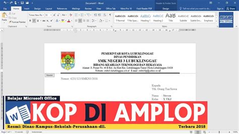 Cara Membuat Amplop Surat Di Word Imagesee