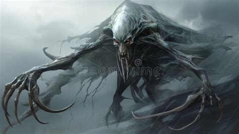 Mysterious Creature Monster in Bold and Graceful Digital Art Stock ...