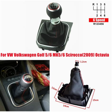 Manual Shift Gear Knob Lever For Vw Golf 5 Mk5 Golf 6 Mk6 Passat Golf