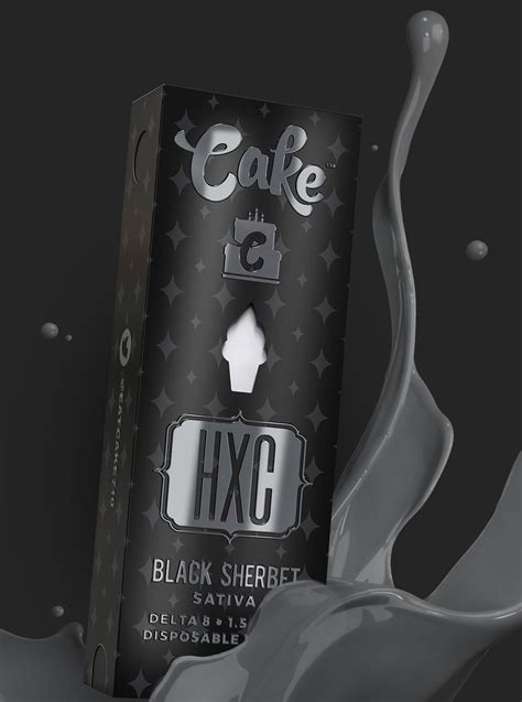 Cake HXC HHC 1 5ML 1500mg Vape Disposable Black Sherbet Sativa 5