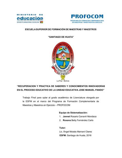 Recuperacion Y Practica De Saberes Y Conocimientos Innovadoras En El