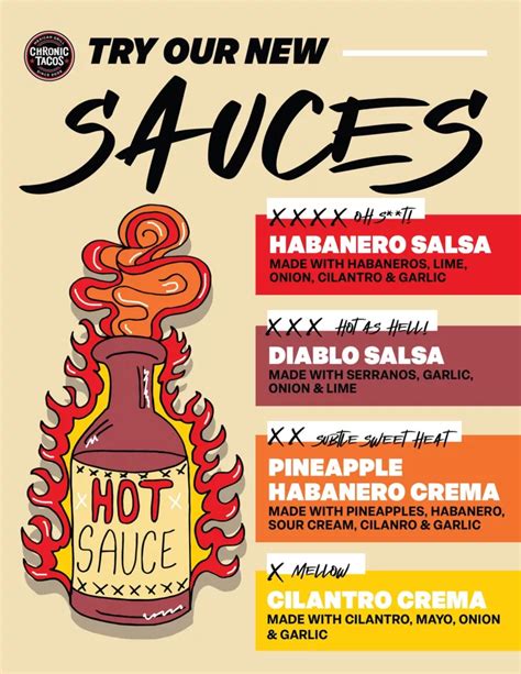 Spice Up Your Taste Buds With Chronic Tacos Sizzling Sauce Lineup