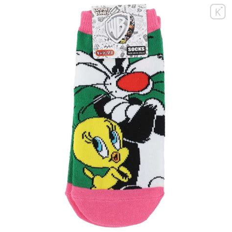 Japan Looney Tunes Socks Tweety Sylvester Green Kawaii Limited