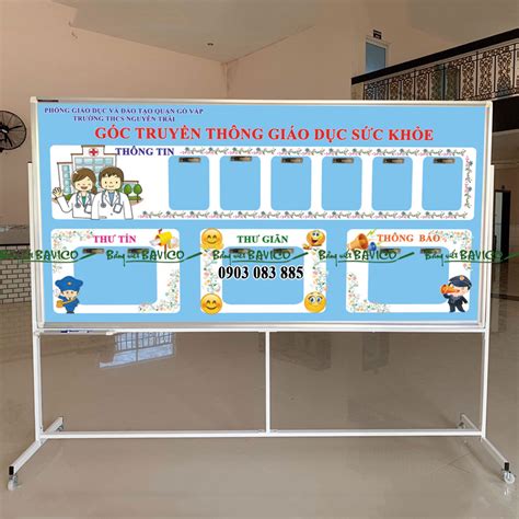 Bảng truyền thông giáo dục sức khoẻ có chân di động Bảng Viết Bavico