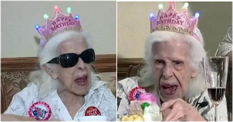 Woman Celebrates Her 101 Birthday With Beer Dancing Secret Is