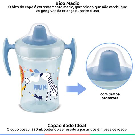 Copo De Treinamento Infantil Al A E Bico De Silicone Ml Para Beb