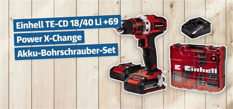 Einhell Te Cd Li Power X Change Akku Bohrschrauber Set