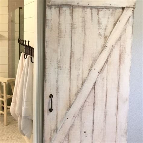 Shabby Chic Z Sliding Barn Door White Barn Door Etsy