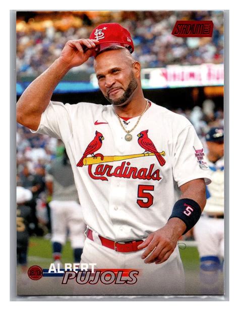 Baseball Card 69 Albert Pujols Red Foil St Louis Cardinals 2023