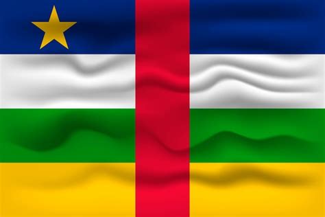 Bandeira do país ilustração em vetor República Centro Africana Vetor