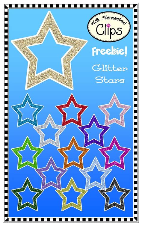 Clip Art Freebie...Glitter Stars! | Clip art freebies, Clip art, Clip ...