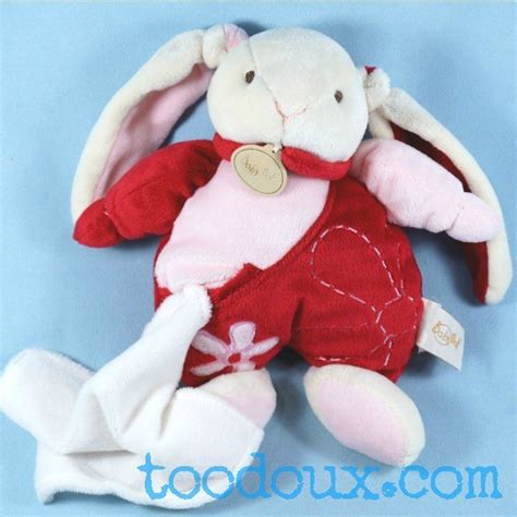 Toodoux Sp Cialiste En Sos Doudou Lapin Rouge Et Rose Mouchoir