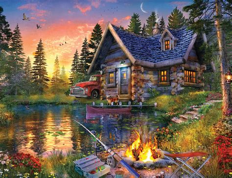 Sun Kissed Cabin Pieces Springbok Puzzle Warehouse