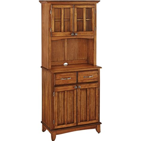 Small Buffet With Two Door Hutch Cottage Oak Finish