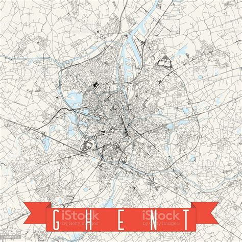 Ghent Belgium Vector Map Stock Illustration - Download Image Now ...