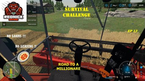 Fs22 No Mans Land Survival Challenge Start From 0 Ep12 First Harvest Youtube