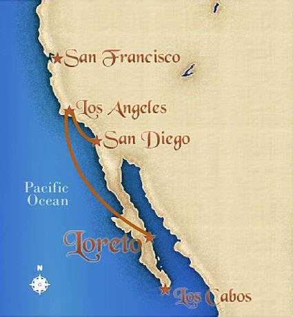 Map for Traveling to Loreto - Loreto Mexico Information