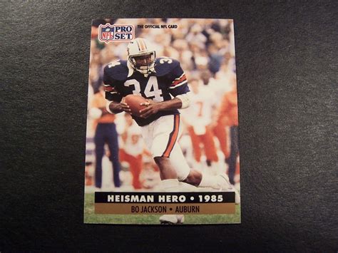 Bo Jackson Pro Set Card Heisman Hero Ebay