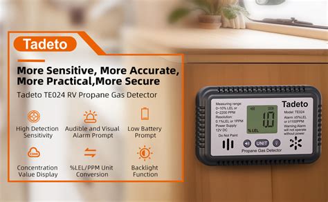 Rv Propane Gas Detector Natural Gas Detector V Dc Lcd Backlit Display