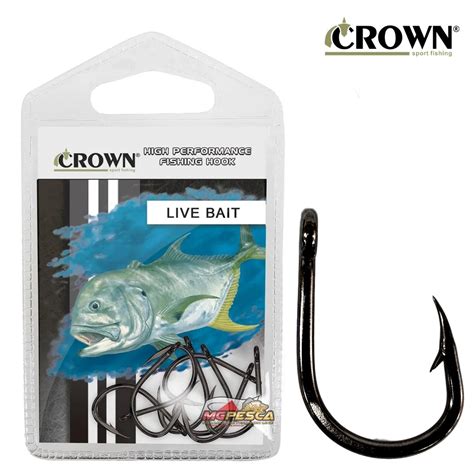 Anzol Crown Live Bait Black Crown Mgpesca Br A Melhor Loja