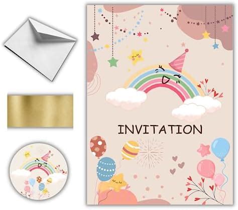 TILOVY 10 cartes d invitation anniversaire garçon et fille en Français